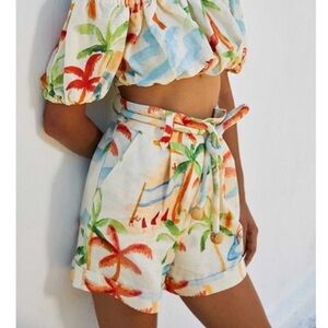 FARM Rio Multicolor Tropical Print Women Shorts